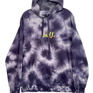 Neff Mens Medium Purple TieDye Pullover Hoodie